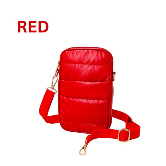 Slim Puffer Rectangle Crossbody Bag - Picture 1 of 8